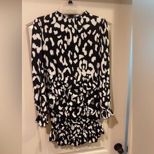 Black and White Animal Print Dress